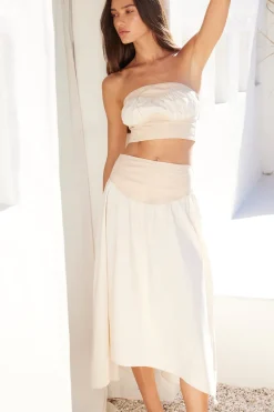 MISA Los Angeles RAMESH SKIRT Ivorylinenmix Hot