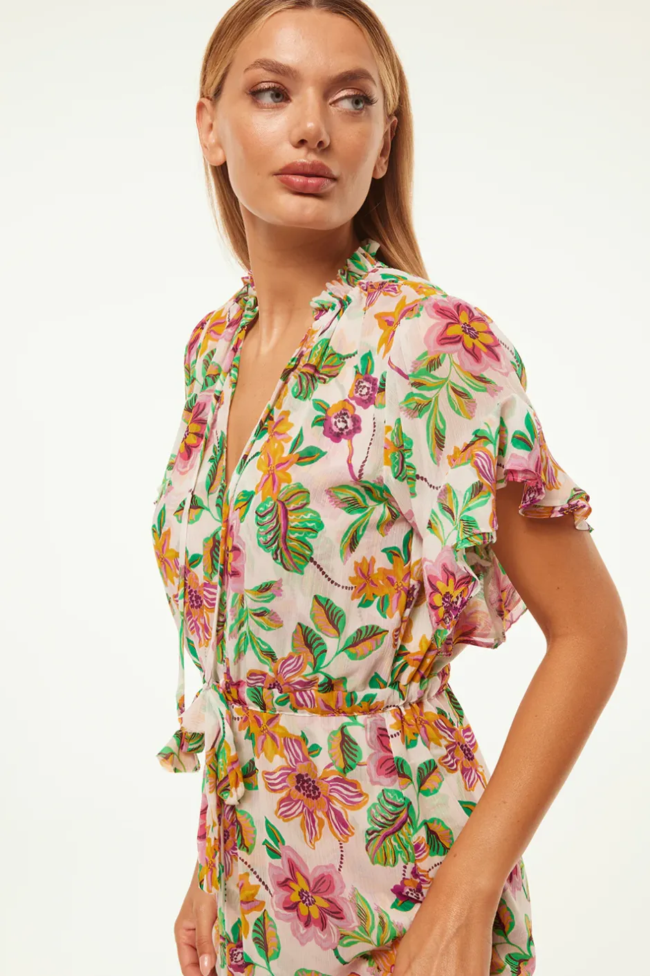 MISA Los Angeles RANJANA DRESS Floraexoticachiffon Sale