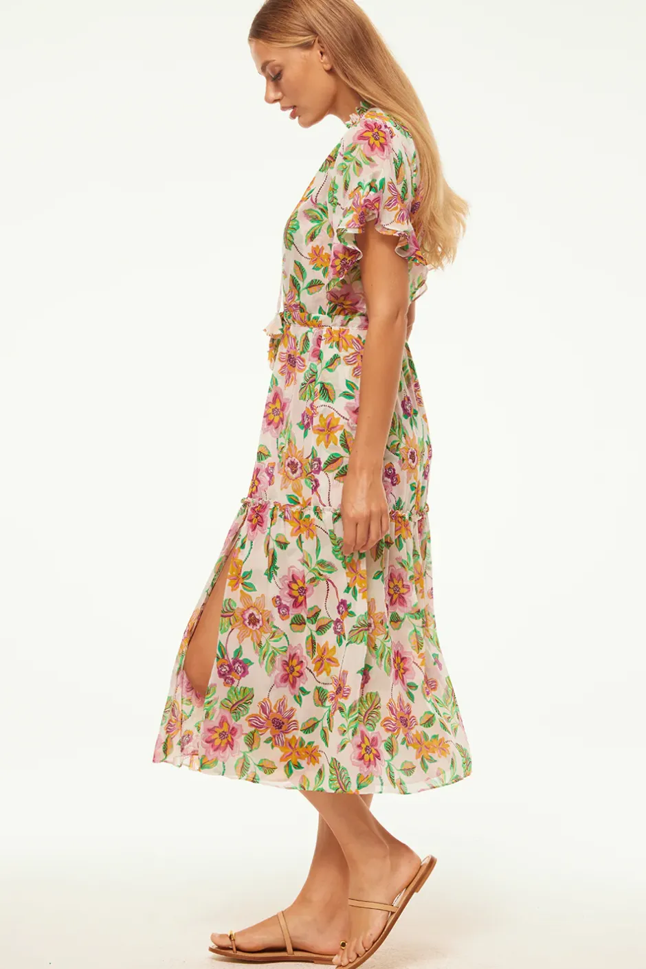 MISA Los Angeles RANJANA DRESS Floraexoticachiffon Sale