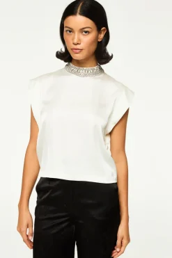 MISA Los Angeles RILEY TOP Ivorysatin Best