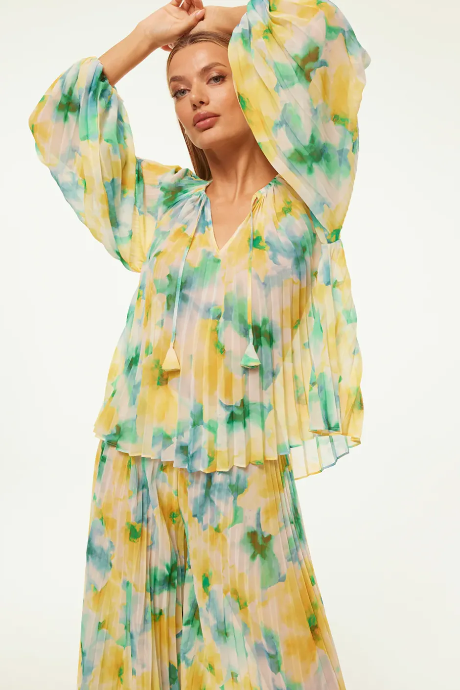 MISA Los Angeles RINA TOP Citronwatercolor Fashion