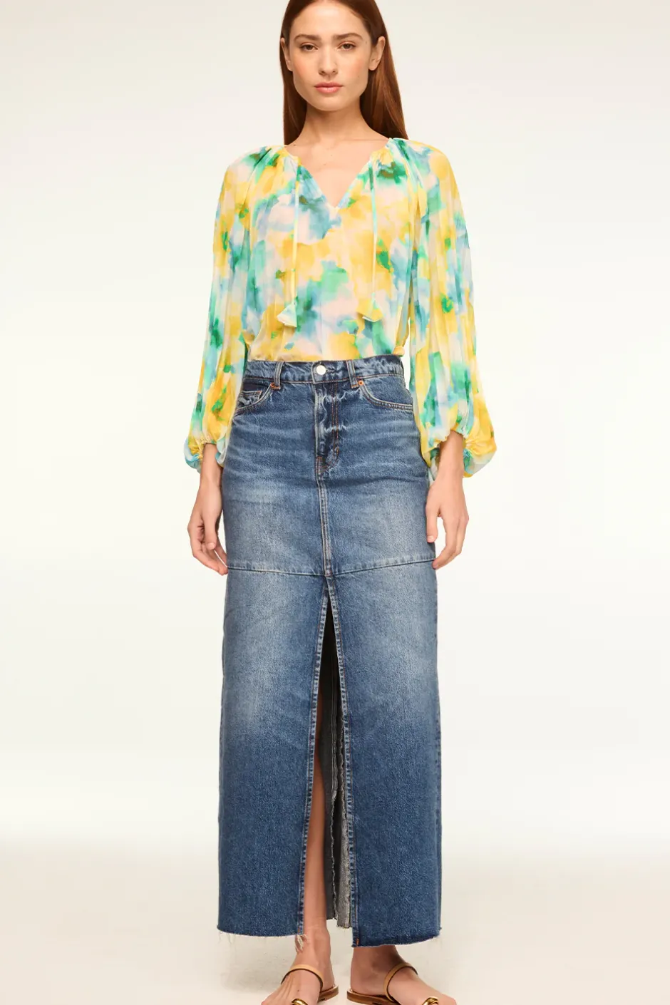 MISA Los Angeles RINA TOP Citronwatercolor Fashion