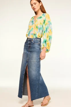 MISA Los Angeles RINA TOP Citronwatercolor Fashion