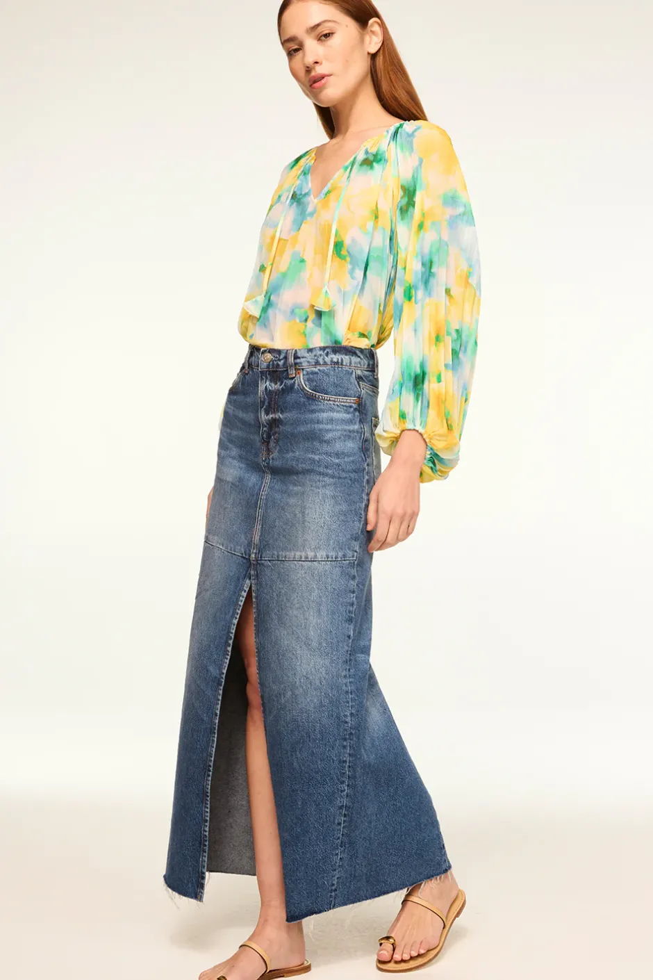 MISA Los Angeles RINA TOP Citronwatercolor Fashion