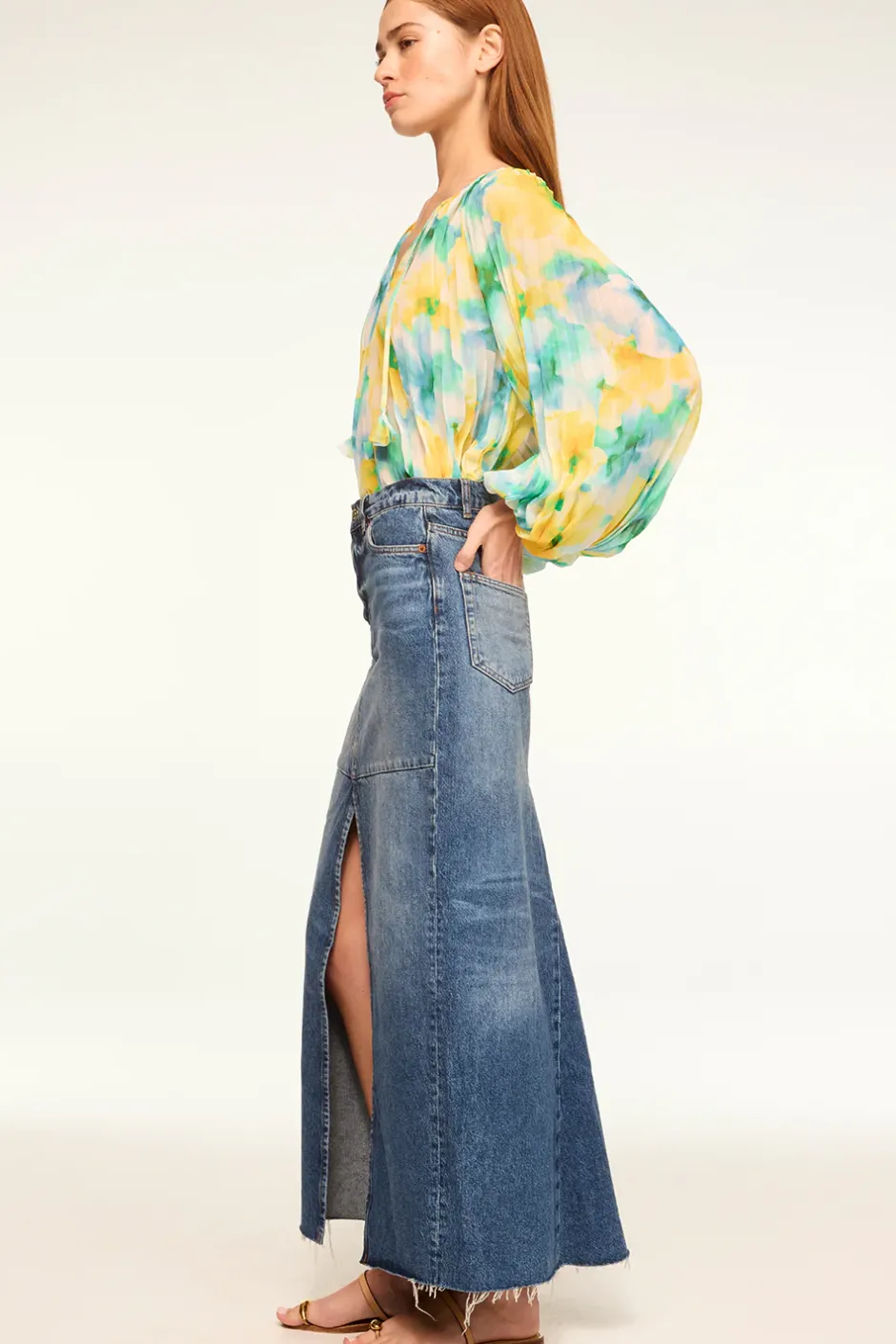 MISA Los Angeles RINA TOP Citronwatercolor Fashion