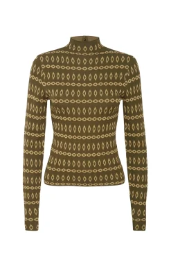 MISA Los Angeles RIVER TOP Olivegeostripe Fashion