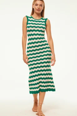 MISA Los Angeles ROSALBA DRESS Emeraldstripe Best