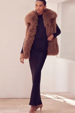 MISA Los Angeles RYLEIGH VEST Lattefauxfur Online