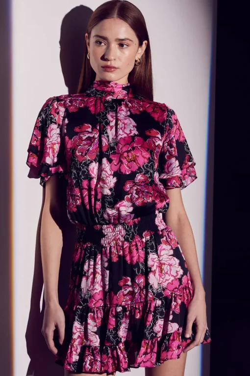 MISA Los Angeles SAFFIE DRESS Pinkpeony Clearance - Misa Los Angeles