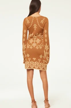 MISA Los Angeles SAHAR DRESS Brownflorasantiago New