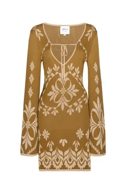 MISA Los Angeles SAHAR DRESS Brownflorasantiago New