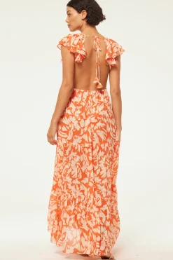 MISA Los Angeles SEPTIMA DRESS Patmostangerine Fashion