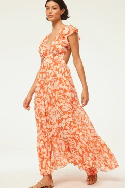 MISA Los Angeles SEPTIMA DRESS Patmostangerine Fashion