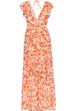 MISA Los Angeles SEPTIMA DRESS Patmostangerine Fashion