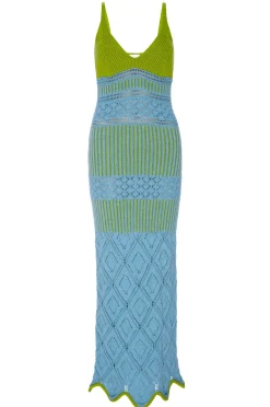 MISA Los Angeles SEZEN DRESS Blue Fashion