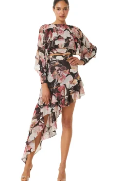 MISA Los Angeles SKY SKIRT Floratropicalblack Clearance