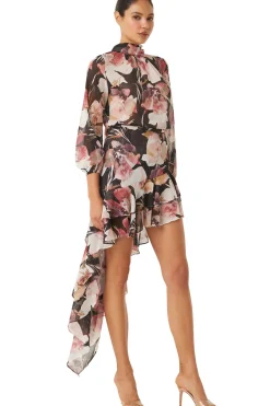 MISA Los Angeles SKY SKIRT Floratropicalblack Clearance