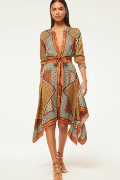 MISA Los Angeles SOLMAZ DRESS Positanoscarf Clearance