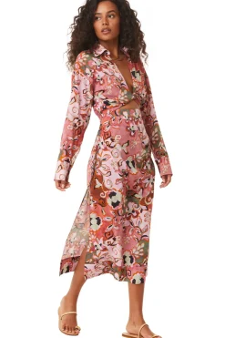 MISA Los Angeles SUNG DRESS Resortbatikcottonrayon New