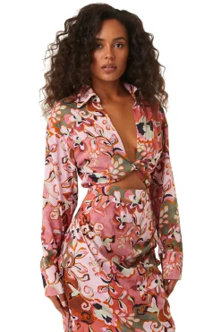 MISA Los Angeles SUNG DRESS Resortbatikcottonrayon New