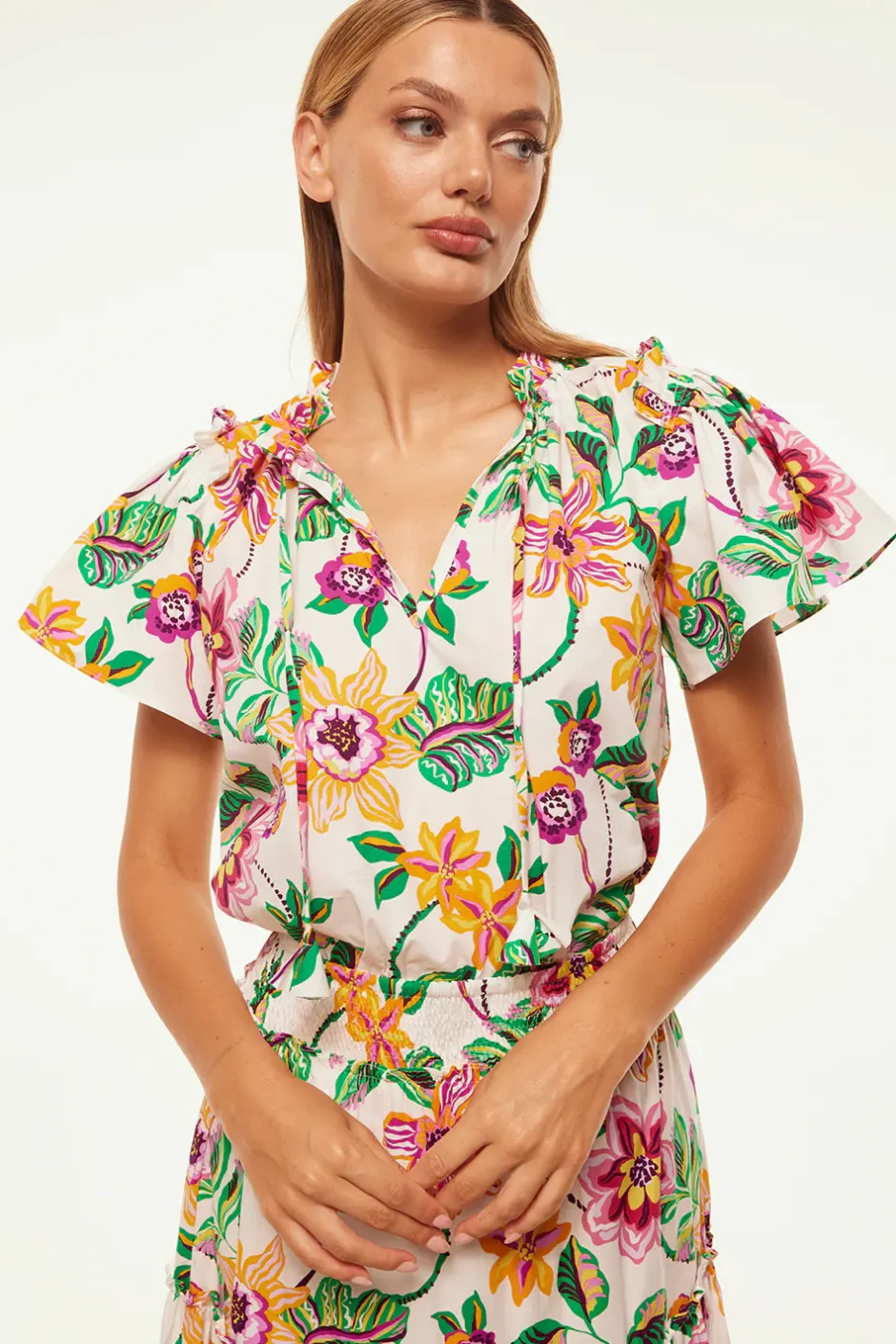 MISA Los Angeles SUPARNA TOP Floraexoticacottonpoplin Best