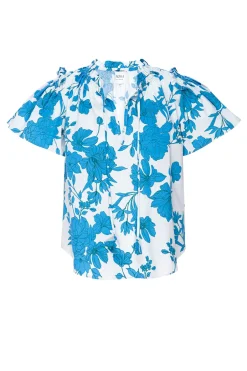 MISA Los Angeles SUPARNA TOP Turquoiseflorapoplin Discount