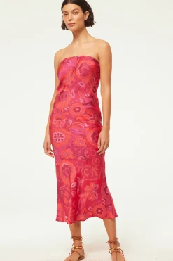 MISA Los Angeles THARA DRESS Floracorsicafuchsia Online