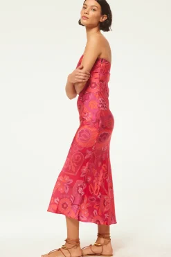 MISA Los Angeles THARA DRESS Floracorsicafuchsia Online