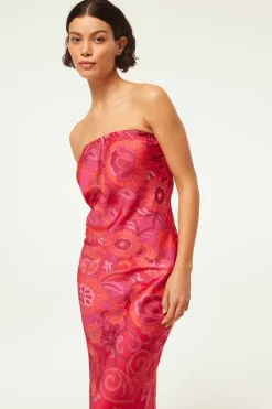 MISA Los Angeles THARA DRESS Floracorsicafuchsia Online