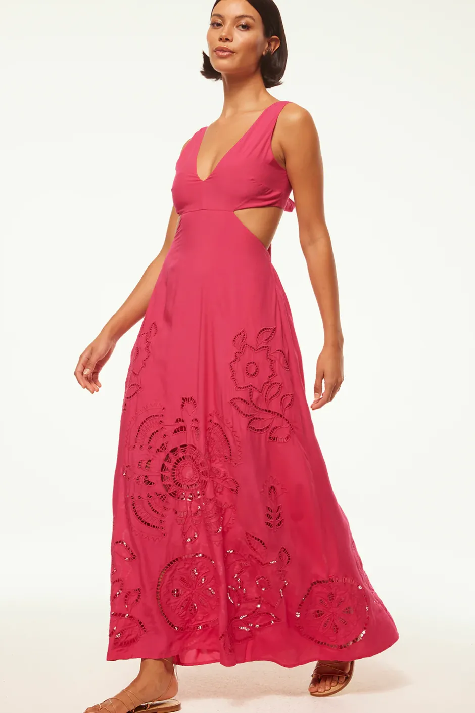 MISA Los Angeles VALENCIA DRESS Pinkeyelet Outlet