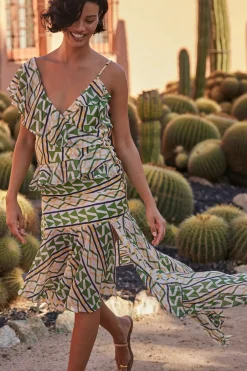 MISA Los Angeles VALLEA SKIRT Limoncellogeomix Best