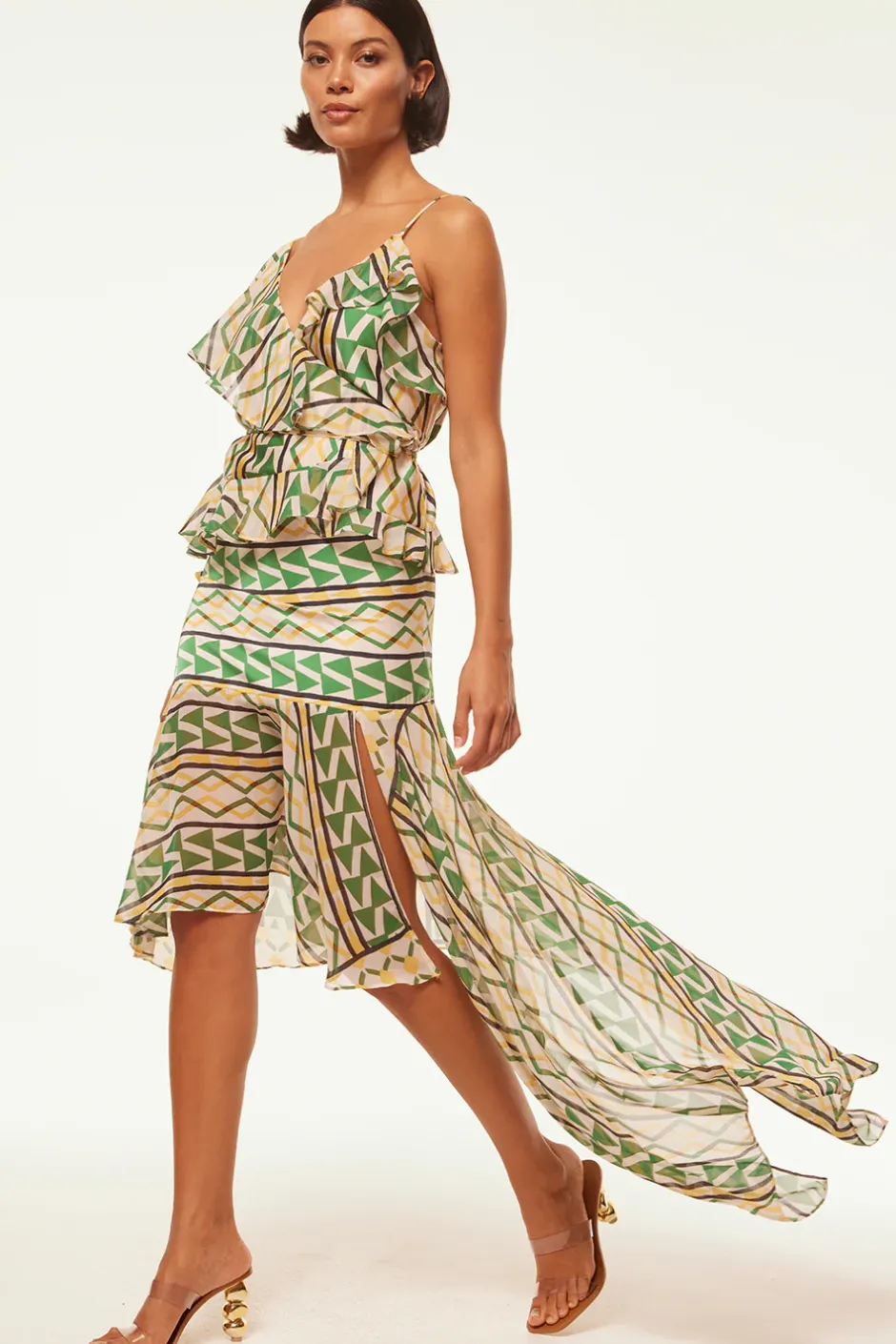 MISA Los Angeles VALLEA SKIRT Limoncellogeomix Best