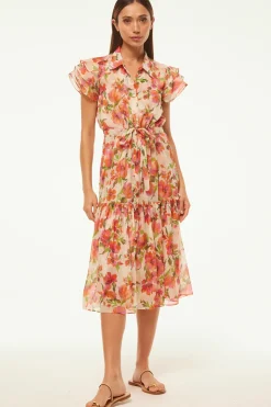 MISA Los Angeles VIOLA DRESS Palmareibloomschiffon Best
