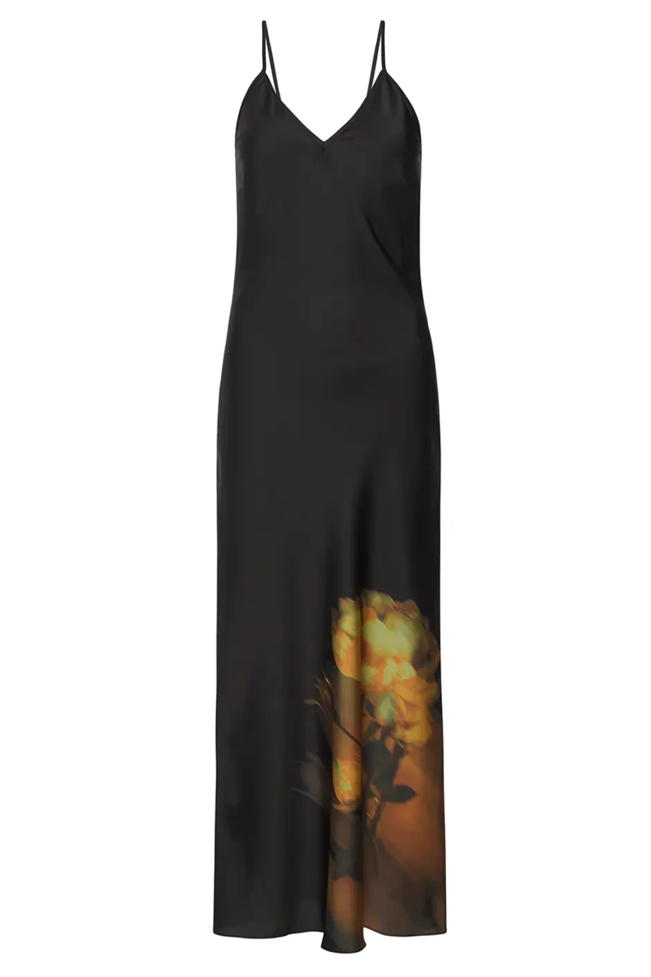 MISA Los Angeles ZIA DRESS Yellowrosesatin Clearance