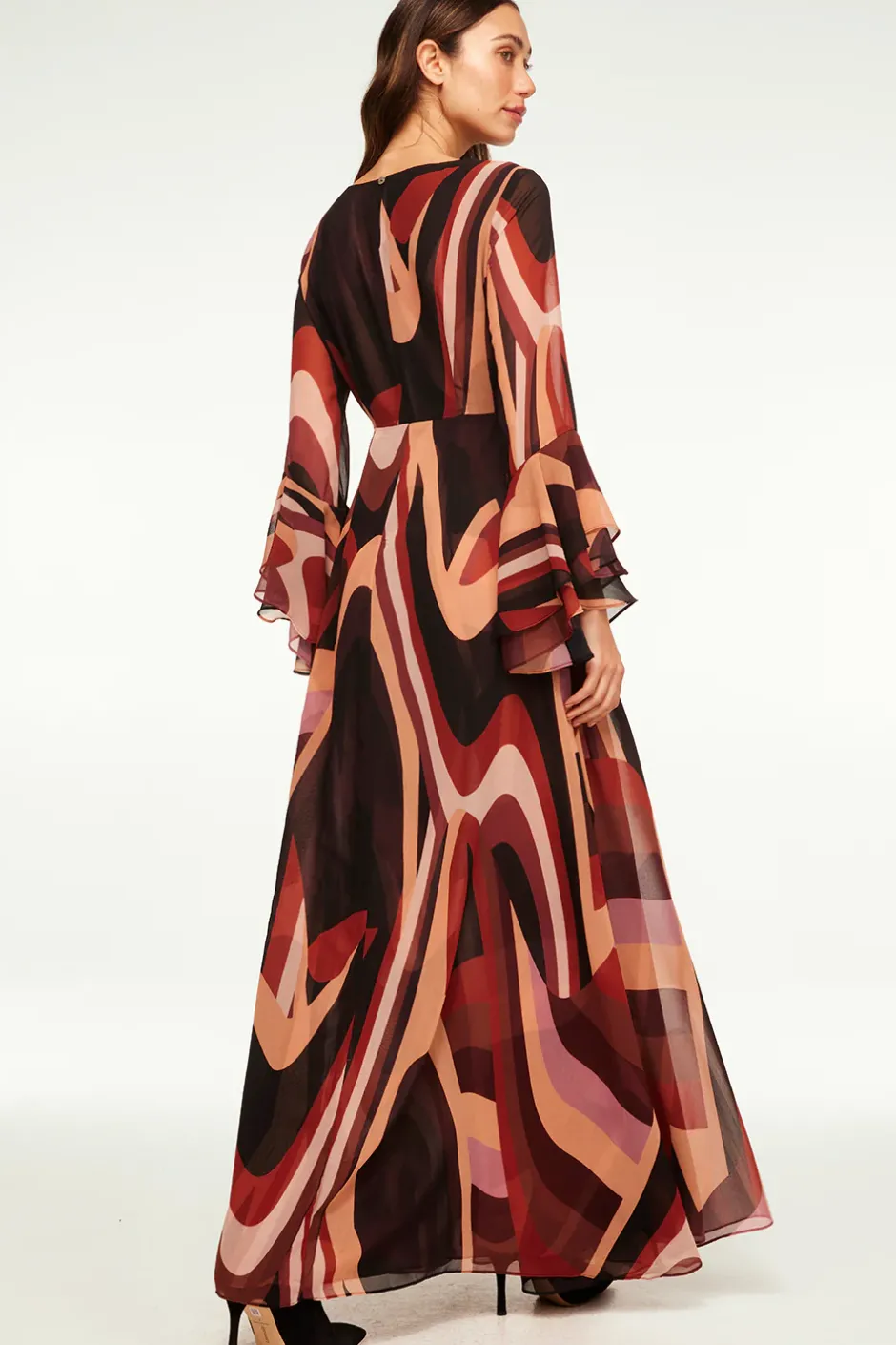 MISA Los Angeles ZOEY DRESS Canyonstripechiffon Discount